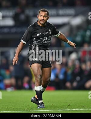 Twickenham, Vereinigtes Königreich. 16 Nov, 2019. Teti Tela (Fidschi). Barbaren v Fidschi. Killick Cup. Twickenham Stadium. London. UK. Kredit Garry Bowden / Sport in Bildern. Credit: Sport in Bildern/Alamy leben Nachrichten Stockfoto