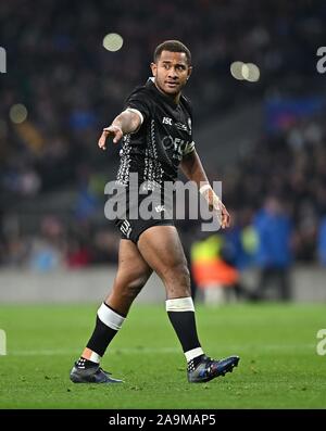 Twickenham, Vereinigtes Königreich. 16 Nov, 2019. Teti Tela (Fidschi). Barbaren v Fidschi. Killick Cup. Twickenham Stadium. London. UK. Kredit Garry Bowden / Sport in Bildern. Credit: Sport in Bildern/Alamy leben Nachrichten Stockfoto