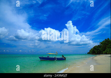 Die faszinierende Aussicht vom Strand von Havelock Island (Andamanen, Indien) Stockfoto