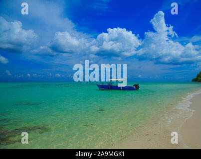 Die faszinierende Aussicht vom Strand von Havelock Island (Andamanen, Indien) Stockfoto