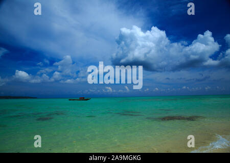 Die faszinierende Aussicht vom Strand von Havelock Island (Andamanen, Indien) Stockfoto