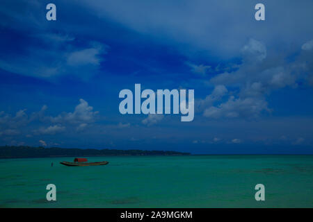 Die faszinierende Aussicht vom Strand von Havelock Island (Andamanen, Indien) Stockfoto