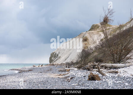 Kreidefelsen Landschaft auf Moens Klint in Dänemark Stockfoto