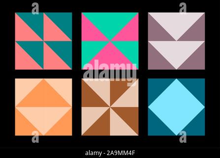 Scheune quilt Pattern, Patchwork Design, abstrakte geometrische Fliesen- trail Vector Illustration Stock Vektor