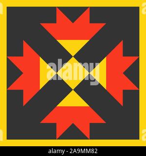 Scheune quilt Pattern, Patchwork Design, abstrakte geometrische Fliesen- trail Vector Illustration Stock Vektor