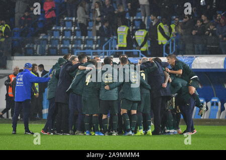 Ferrara, Italien, 16. November 2019, Italien am Ende des Spiels während der Europäischen 2021 Qualifier - Gruppe 1 - Italien vs Insel - italienische Fußballmannschaft - Credit: LPS/Alessio Tarpini/Alamy leben Nachrichten Stockfoto