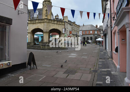 Das Stadtzentrum von Shepton Mallet in Somerset, Großbritannien Stockfoto