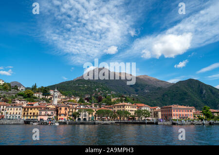 Tolle Aussicht auf Dorf in Menaggio - Comer See in Italien Stockfoto