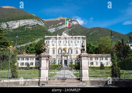 Tolle Aussicht von der Villa Sola Cabiati in Tremezzo - Comer See in Italien Stockfoto