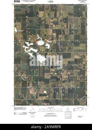 USGS TOPO Karte MInnesota MN Dovray 20100811 TM Wiederherstellung Stockfoto