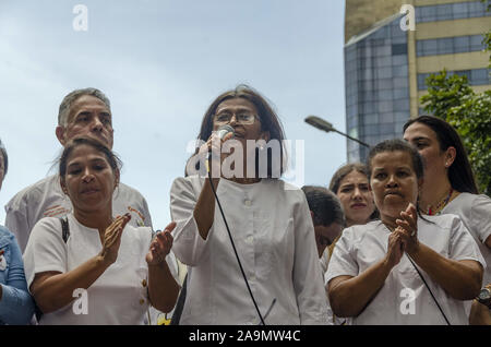 Caracas, Miranda, Venezuela. 16 Nov, 2019. März und Konzentration in Caracas, rief der Präsident von Venezuela, Juan GuaidÃ³, an die Bürger Venezuelas zu machen, das Gefühl der Unzufriedenheit der Menschen und ihren Wunsch nach einer Veränderung der politischen Richtung der Nation. Caracas, November 16, 2019 Kreditkarten: Jimmy Villalta/ZUMA Draht/Alamy leben Nachrichten Stockfoto