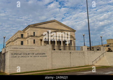 Jackson, MS/USA - November 4, 2019: der Oberste Gerichtshof von Mississippi Gebäude in Jackson, MS entfernt Stockfoto