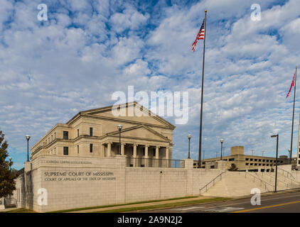 Jackson, MS/USA - November 4, 2019: der Oberste Gerichtshof von Mississippi Gebäude in Jackson, MS entfernt Stockfoto