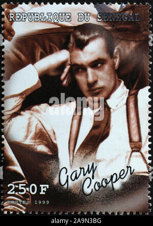 Gary Cooper auf Briefmarke Stockfoto