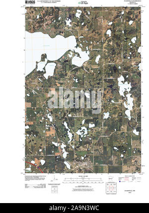 USGS TOPO Karte MInnesota MN Evansville 20100817 TM Wiederherstellung Stockfoto