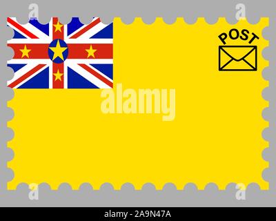 Wunderschöne Nationalflagge von Niue. Die ursprünglichen Farben und Proportionen. Einfach Vektor eps Abbildung 10, aus Ländern Flag gesetzt. Stock Vektor