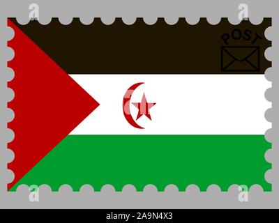 Wunderschöne Nationalflagge von Arabische saharauische Demokratische Republik. Einfach Vektor eps Abbildung 10, mit original Farbe und Proportion. aus Ländern Flagge Stock Vektor
