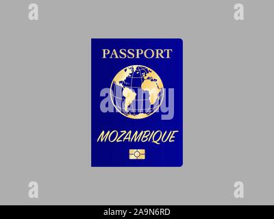 Die Flagge der Republik Mosambik. Die ursprünglichen Farben und Proportionen. Einfach Vektor eps Abbildung 10, aus Ländern Flag gesetzt. Stock Vektor