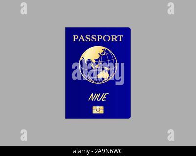 Wunderschöne Nationalflagge von Niue. Die ursprünglichen Farben und Proportionen. Einfach Vektor eps Abbildung 10, aus Ländern Flag gesetzt. Stock Vektor