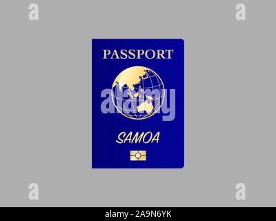 Wunderschöne Nationalflagge von Unabhängigen Staat Samoa. Die ursprünglichen Farben und Proportionen. Einfach Vektor eps Abbildung 10, aus Ländern Flag gesetzt. Stock Vektor