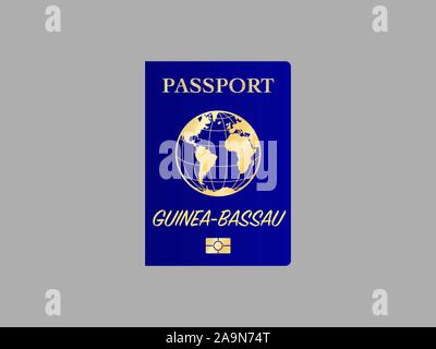 Die Flagge der Republik Guinea-Bissau. Die ursprünglichen Farben und Proportionen. Einfach Vektor eps Abbildung 10, aus Ländern Flag gesetzt. Stock Vektor