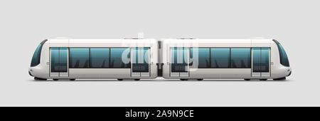 Realistische moderne elektrische Zug Stock Vektor