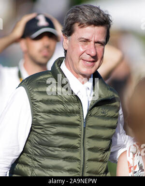 A Coruña, Spanien - 19. Juli: Cayetano Martinez de Irujo besuchen während der CSI-Casas Novas Horse Jumping Wettbewerb am Juli 19, 2019 in A Coruna, Spanien Stockfoto