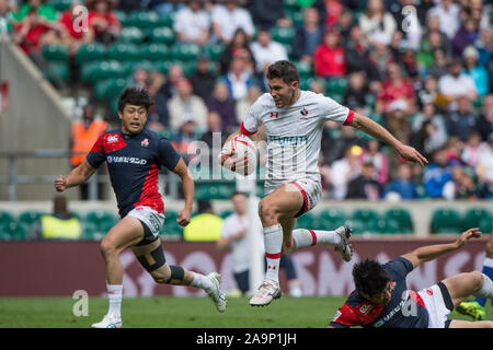 Twickenham, Surrey, Vereinigtes Königreich. Kanadier. Justin DOUGLAS, während der Pool C Match, Kanada vs Japan in der '2017 HSBC London Rugby Sevens", Samstag 20/05/2017 RFU. Twickenham Stadium, England [Pflichtfeld Credit Peter SPURRIER/Intersport Bilder] Stockfoto