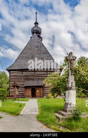 Kostel sv. Michaela Archanděla, Landkreis Ludwigslust Maršíkov u Velkých Losin, Jeseníky, Česká republika / St. Michael Kirche, Dorf Marsikov in der Nähe von Velke Losiny, Jes Stockfoto