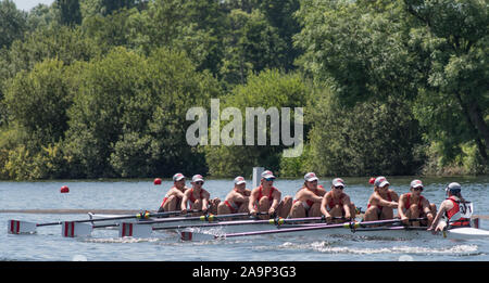 Henley. Berks, Großbritannien. Worcester Polytechnic USA. Während ihrer Wärme bei der Henley Regatta 2017 von Frauen. Rudern auf, Henley erreichen. Themse. Samstag, 17.06.2017. [Pflichtfeld Credit Peter SPURRIER/Intersport Bilder] Stockfoto