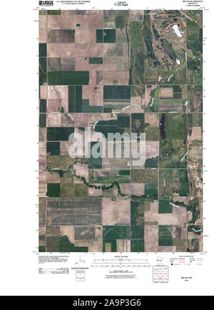 USGS TOPO Karte MInnesota MN Melvin 20100819 TM Wiederherstellung Stockfoto