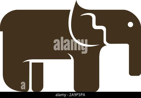 Elephant Logo Design Vector Illustration Vorlage isoliert Stock Vektor