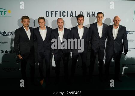 Madrid, Spanien. 16 Nov, 2019. team Fotoshooting für Davis Cup Offizielles Abendessen 2019 in Madrid am Samstag, den 16. November 2019 Credit: CORDON PRESSE/Alamy leben Nachrichten Stockfoto