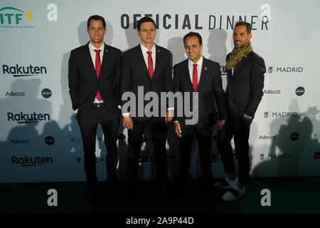 Madrid, Spanien. 16 Nov, 2019. team Fotoshooting für Davis Cup Offizielles Abendessen 2019 in Madrid am Samstag, den 16. November 2019 Credit: CORDON PRESSE/Alamy leben Nachrichten Stockfoto