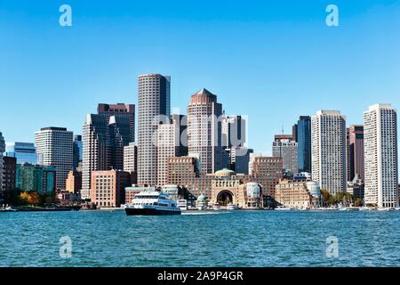 South Boston Waterfront, Skyline, Boston, Massachusetts, New England, USA Stockfoto