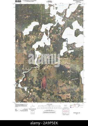USGS TOPO Karte MInnesota MN Minnewawa 20100817 TM Wiederherstellung Stockfoto