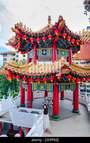 Thean Hou Tempel ist einer der ältesten und größten Tempel in Südostasien. Es ist eine beliebte Touristenattraktion in Kuala Lumpur in Malaysia. Stockfoto