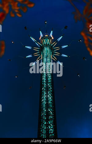 Flying swing Karussell im Prater, Wien, Europa Stockfoto