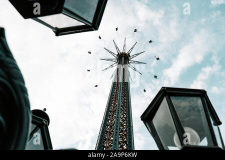 Flying swing Karussell im Prater, Wien, Europa Stockfoto