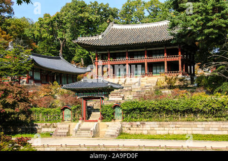 Juhamnu Pavillon im Geheimen Garten Der changdeokgung Palace, Seoul, Südkorea Stockfoto