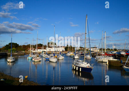 Hill Head Hafen, Titchfield Haven, Meon Ufer, Fareham, Hampshire, Großbritannien Stockfoto