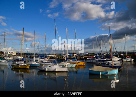 Hill Head Hafen, Titchfield Haven, Meon Ufer, Fareham, Hampshire, Großbritannien Stockfoto