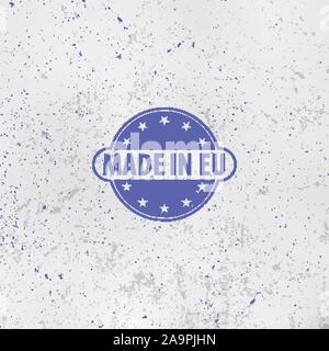 In der Europäischen Union Emblem. EU. Stempel. Europa Zeichen Vorlage. Vektor logo Sterne. Vector Illustration. Stock Vektor
