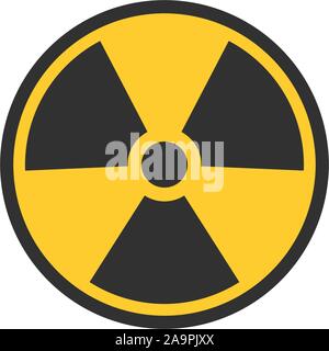 Radioaktive Kontamination Symbol. Nukleare unterzeichnen. Strahlungsrisiko. Strahlung Warnzeichen. Vektor Illustration auf weißem Hintergrund. Stock Vektor