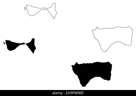 Manuelle Bezirk, American Samoa (ohne eigene Rechtspersönlichkeit und unorganisiert USA, Vereinigte Staaten von Amerika) Karte Vektor-illustration, kritzeln Skizze Manu Stock Vektor