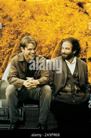 ROBIN WILLIAMS und MATT DAMON in Good Will Hunting (1997), unter der Regie von GUS VAN SANT. Credit: MIRAMAX/Album Stockfoto