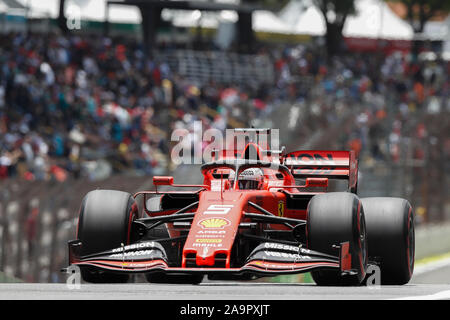 Sao Paulo, Brasilien. 16 Nov, 2019. 05 VETTEL Sebastian (Ger), Scuderia Ferrari SF 90, Aktion während der 2019-Formel-1-Weltmeisterschaft, Brasilien Grand Prix vom 15. bis 17. November in Sao Paulo, Brasilien - | Verwendung der weltweiten Kredit: dpa/Alamy leben Nachrichten Stockfoto