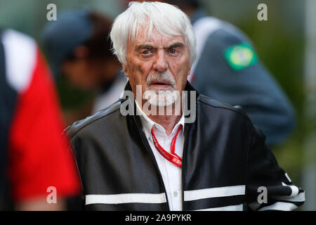 Sao Paulo, Brasilien. 16 Nov, 2019. ECCLESTONE Bernie (GBR), ehemaliger CEO der Formel 1 Gruppe während der 2019-Formel-1-Weltmeisterschaft, Brasilien Grand Prix vom 15. bis 17. November in Sao Paulo, Brasilien - | Verwendung der weltweiten Kredit: dpa/Alamy leben Nachrichten Stockfoto