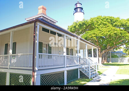 Tierpfleger Viertel von Key West Leuchtturm Florida Stockfoto