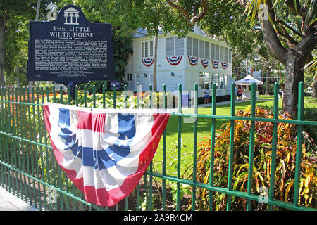 Das Kleine Weiße Haus Key West Florida Stockfoto